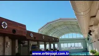 MOVABLE SLIDING RETRACTABLE GLASS ROOF, ERBİR YAPI, RETRACTABLE  SLIDING GLASS ROOF, SKYLIGHT GLASS