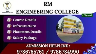 R. M. ENGINEERING COLLEGE AT CHENNAI. BEST LOW FEES ENGINEERING COLLEGE. FULL REVIEW IN TAMIL.