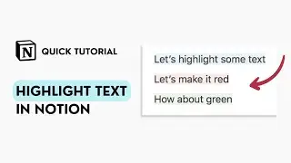 How to Highlight Text in Notion (Quick Tutorial)