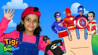 Finger Family Superheroes 🦸&zwj;♂️🦸&zwj;♀️ + Fun Kids Songs Compilation 🎵 | TigiBooBoo