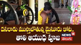 Mysuru Palace decksup for Dusserah festival | Cannons Blessed for Salute | మైసూరు కోట | N18V