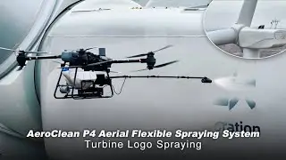 AeroClean P4 Drone Performs Precision Logo Spraying at Wind Farm in Inner Mongolia