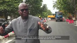 LE VISAGE DU BENIN GRACE A L'ASPHALTAGE QUI CHANGE COTONOU EN PETITE PARIS SOUS TALON ET SON EQUIPE
