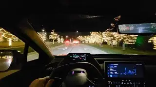 2025 Subaru Solterra Touring AWD 215 hp EV - MSRP $46,915 - POV Winter Night Drive