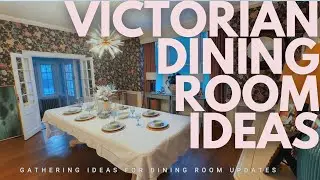 Elegant Maximalist Victorian Dining Room Update Ideas | Dark Floral Wallpaper Maximalist Style