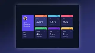 HTML, CSS (Grid), JavaScript | time tracking dashboard main - frontendmentor