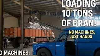 FULL Process &ndash; Loading 10 Tons of Bran on a Benz Truck | No Machines, Just Hands 🇮🇷