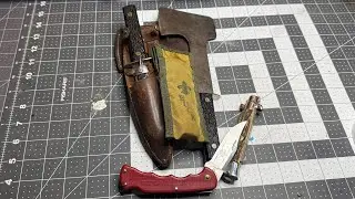 eBay unboxing of a 1986?1 dot buck scoutlite + old KC-48 stag another look at the imperial hatchet
