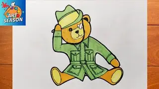 How to Draw Anzac Ted Step by Step