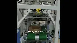 Mittiway tray erector with hotmelt glue box folding tray forming machine tray erector manufacture