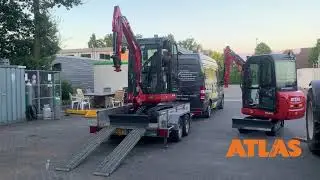 Atlas minigraver AC 20F op aanhanger | Atlas minigravers