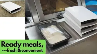Convenient food, Ready meal innovative packing solution, with package form, auto label, wrapping