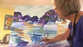 Renovating and painting over an old painting with Christine Read