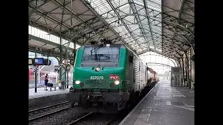 French Large Cargo Train 01 - Passing by station