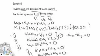 Basis and Dimension - Linear Algebra