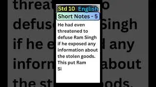 Std 10 English &ndash; All Short Notes (Part 5) | Quick Revision #std10 #boardexam