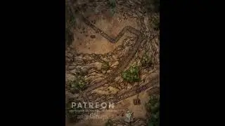 Mine entrance battle map for TTRPGs