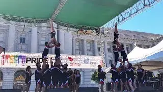 CHEER SF - 'UNBREAKABLE' Stunt Routine @ 2014 San Francisco Pride Celebration Main Stage