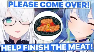 Fubuki Called By Suisei To Help Finish Meat (Hololive) [Eng Subs]