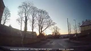 A scenic drive on a cold winters morning in west yorkshire