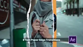 8 Torn Paper Edge Transitions AE TEMPLATE