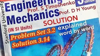 Solution 3.14: Engineering Mechanics TMH, Prof Timoshenko, Prof Young Stanford University, USA