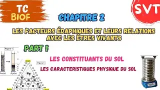 TCS SVT | Chap 2: Les Facteurs &eacute;daphiques| part 1: les constituants du sol et le triangle de texture