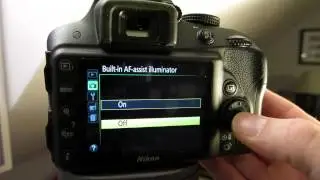 How to turn off the blinding AF light on Nikon D3300