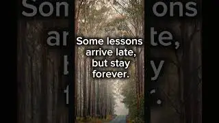 Some Lessons Arrive Late