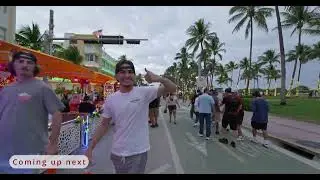 Walking Miami Beach - Ocean Dr Night Street Vibes