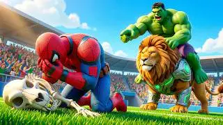 🦁🕷Человек-паук побеждает в легендарном чемпионате по гонкам на львах - Эпическое гоночное испытание