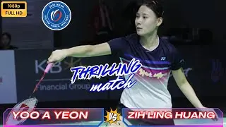 Yoo A Yeon(유아연) 🇰🇷 vs Huang Zih Ling(黃梓玲) 🇹🇼 | IKSAN VICTOR Korea Masters 2025 | Badminton Highlight