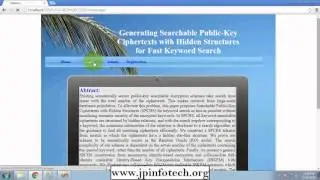 Generating Searchable Public-Key Ciphertexts with Hidden Structures for Fast Keyword Search