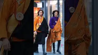 Tibetan two gentlemen/ Tibetan traditional outfit/ Tibetan model #tibetan #culturalheritage #tallman