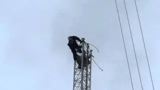 MastCraft guywires lifting with a helicopter