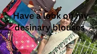 My work blouse and saree #blouse designs#magam work blouses #lets make jouneyjottings with me 