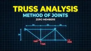How to Solve Trusses? Method of Joints & Identifying Zero-Force Members.