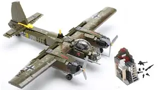 Unboxing SEMBO BLOCK Empires of Steel 101037 Junkers JU-88 compatible with LEGO