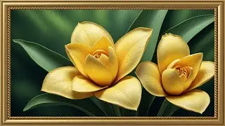 Golden Petals of Tranquility 3D TV 4K