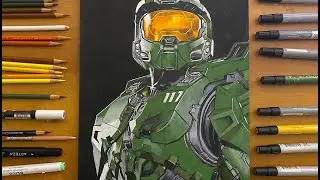Drawing Master Chief from The HALO video game