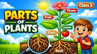 Parts of Plants Class 3 EVS | Easy Explanation of Roots, Stem, Leaves & Flowers | StuDicted