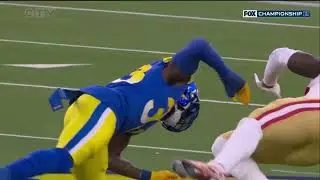 Nick Scott with huge hit on Deebo Samuel over middle.