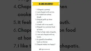 10 Lines On My Favorite Food Chapati!! Essay Speech On Chapati!! Easy & Short Lines On Chapati