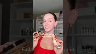 Full face of makeup in backwards order #makeupchallenge #makeup