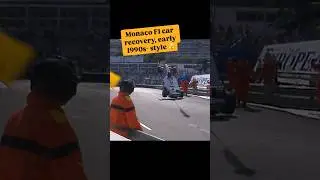 F1 car recovery, 1990s style 🫣