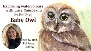Baby Owl watercolour tutorial with Lucy