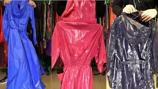 Showing all my wife’s shiny clothes - Shiny raincoats part 1