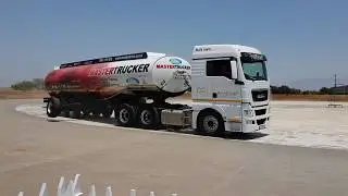 A demo of the rig used by MasterDrive in their roll over prevention training