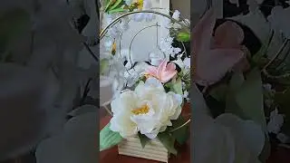 DIY Floral Ring Table Centerpieces with Light #diyshorts