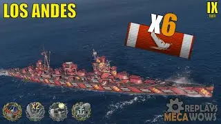 Battleship Los Andes 6 Kills & 147k Damage | World of Warships Gameplay